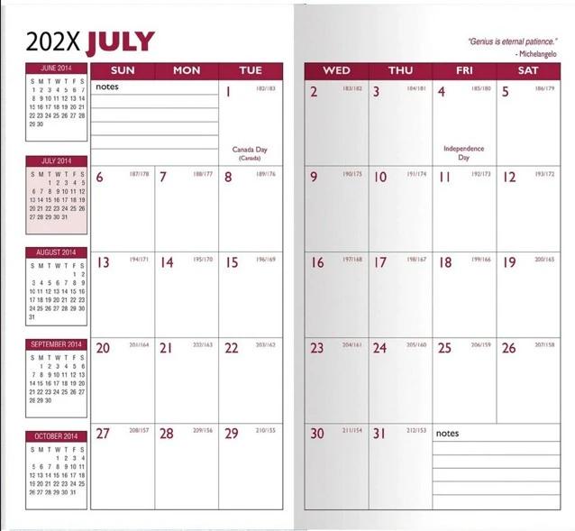 Card Stock Cover 7"X10" Planner w/ Academic Insert