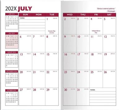 Card Stock Cover 7"X10" Planner w/ Academic Insert
