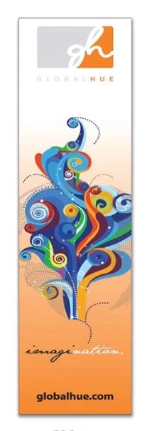 2 x 6 Bookmark printed on 14 point board stock