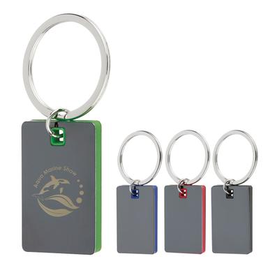COLOR BLOCK MIRRORED KEY TAG