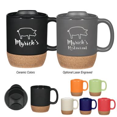 14 OZ. CORK BASE CERAMIC MUG