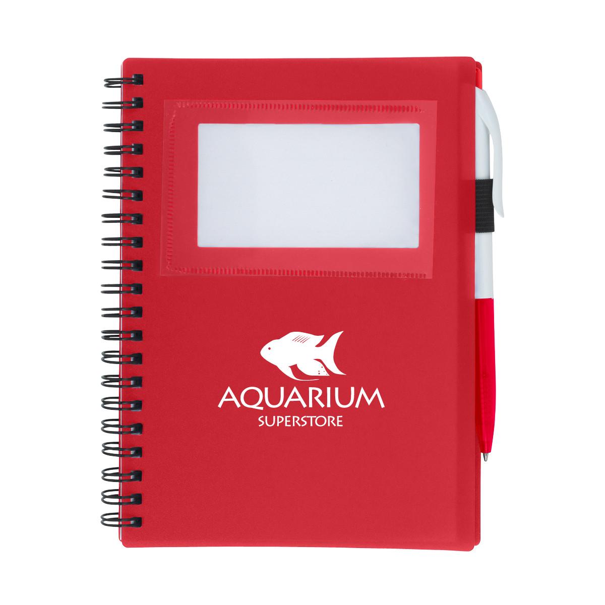 SPIRAL NOTEBOOK WITH ID WINDOW