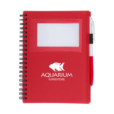 SPIRAL NOTEBOOK WITH ID WINDOW