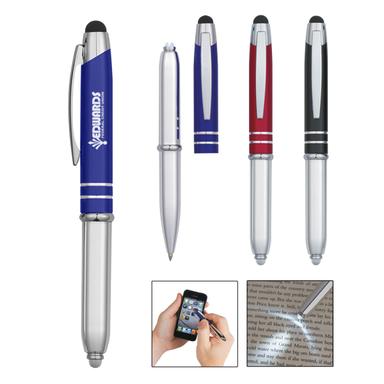 BALLPOINT STYLUS PEN WITH LIGHT