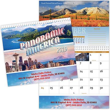 Panoramic American Spiral Wall Calendar