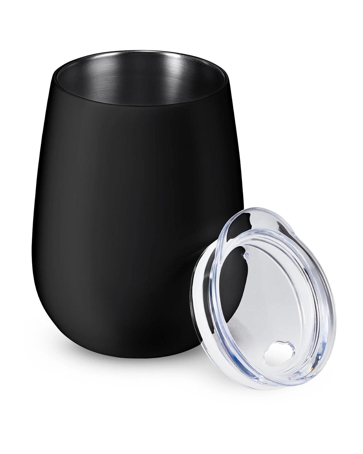 10 OZ. STEMLESS VACUUM WINE TUMBLER WITH LID