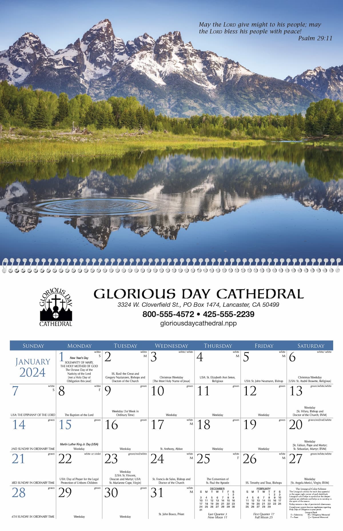 Triumph® Catholic Scenic Executive Calendar