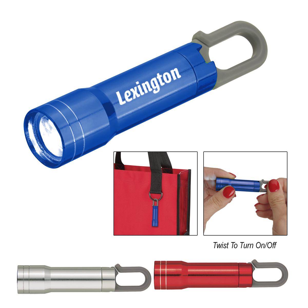 MINI ALUMINUM FLASHLIGHT WITH CARABINER