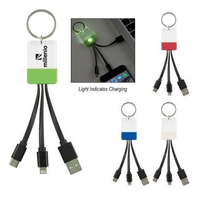 3-IN-1 CLEAR VIEW LIGHT UP CABLE KEY RING