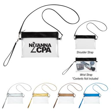 GAME DAY CLEAR WRISTLET POUCH