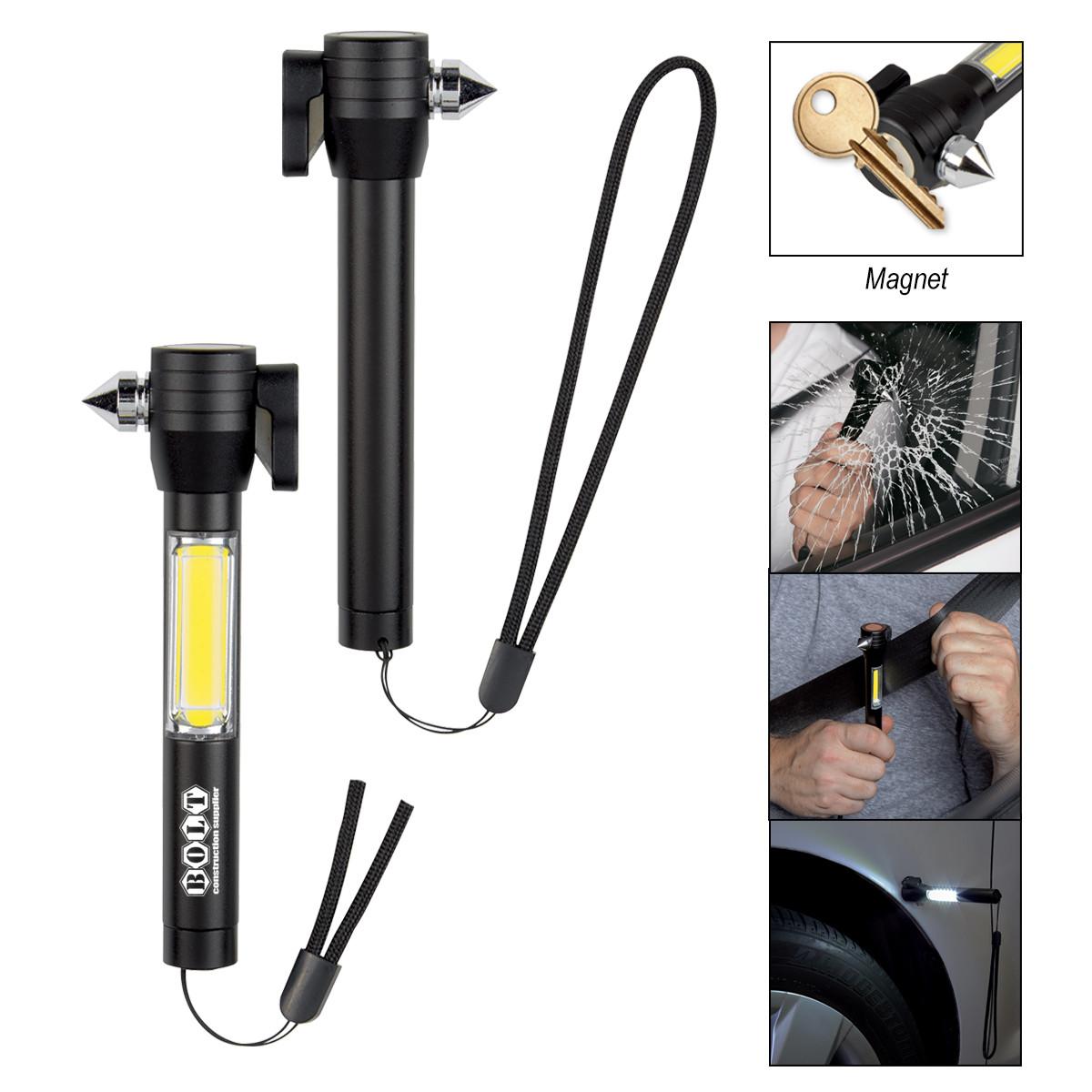 SAFETY TOOL WITH COB FLASHLIGHT