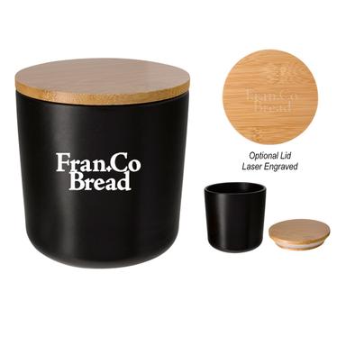 17 Oz. Ceramic Container With Bamboo Lid