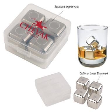STAINLESS STEEL ICE CUBES IN CASE