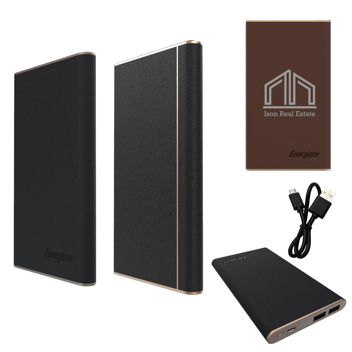 ENERGIZER® 10000 MAH LEATHERETTE POWER BANK