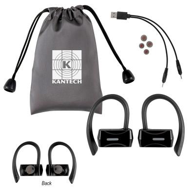 SPORTY WIRELESS EARBUDS WITH POUCH