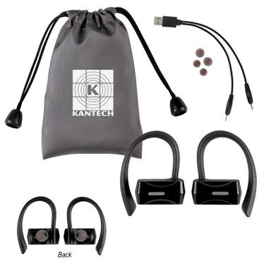 SPORTY WIRELESS EARBUDS WITH POUCH
