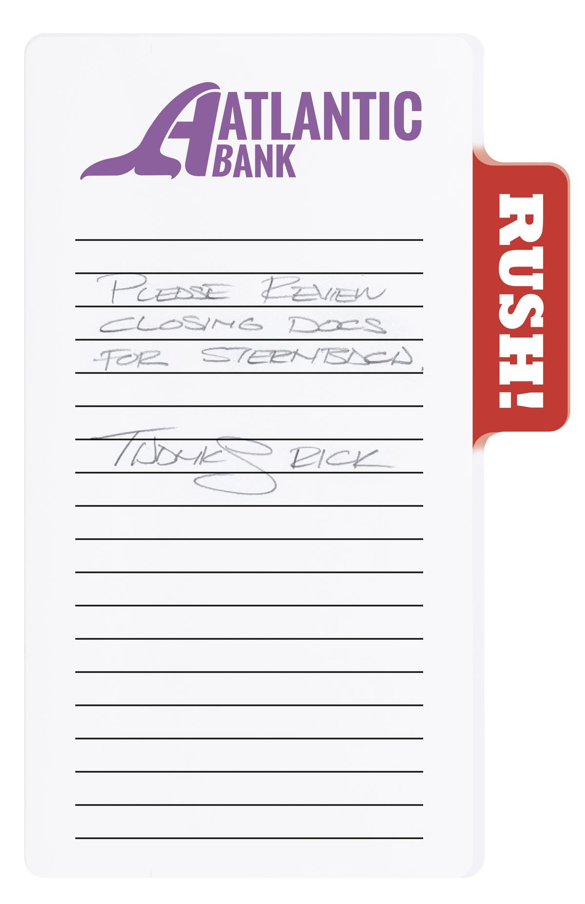 Souvenir® Memo Tabs 6" x 4" Adhesive Notepad, 50 Sheet Pad