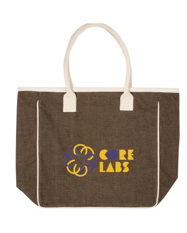 SEVILLE JUTE/CANVAS TOTE