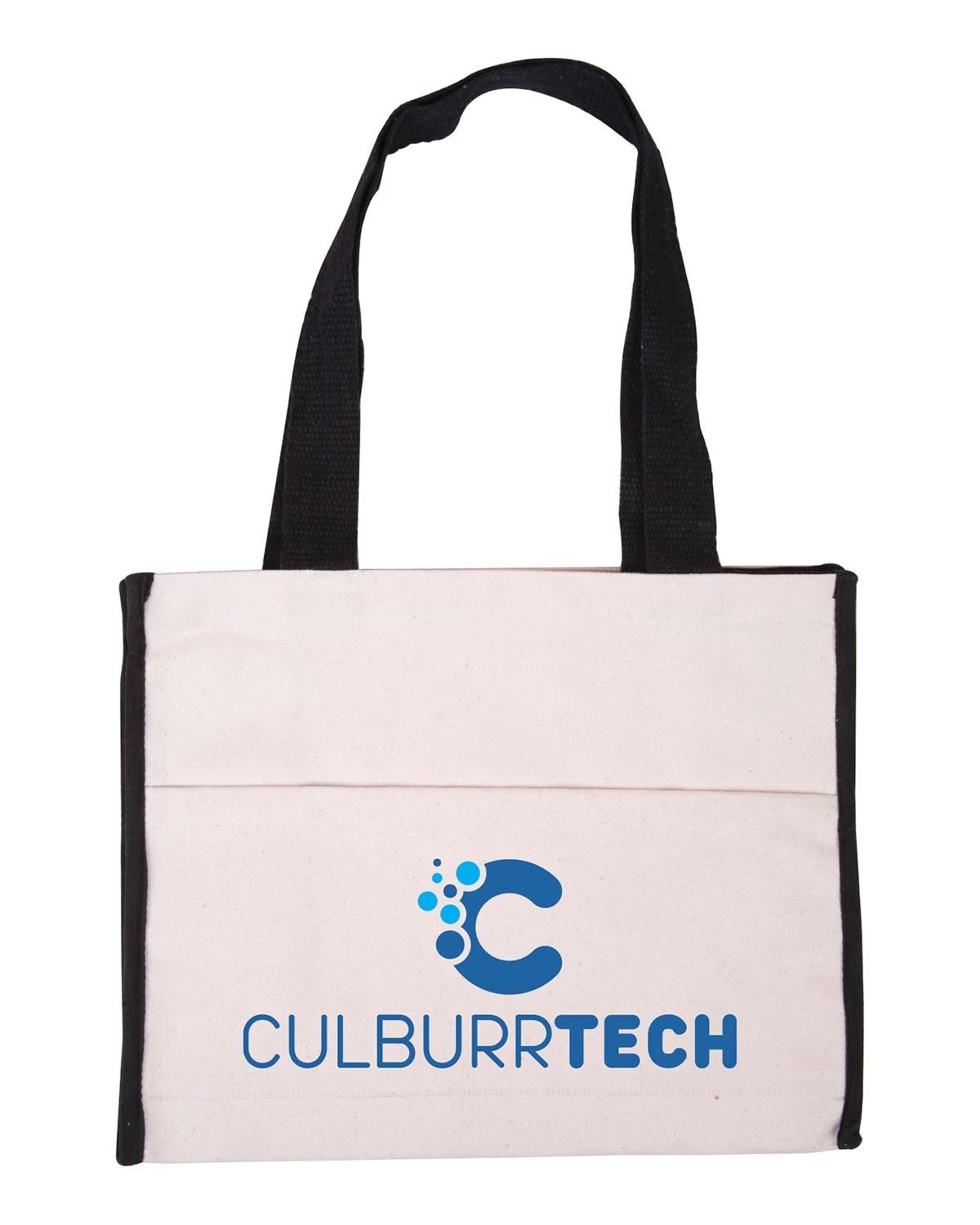 COTTON GUSSET ACCENT BOX TOTE