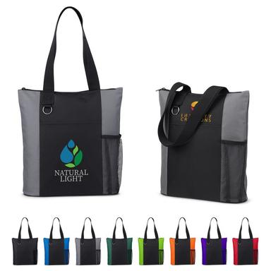 ESSENTIAL TRADE SHOW TOTE WITH ZIPPER CLOSURE