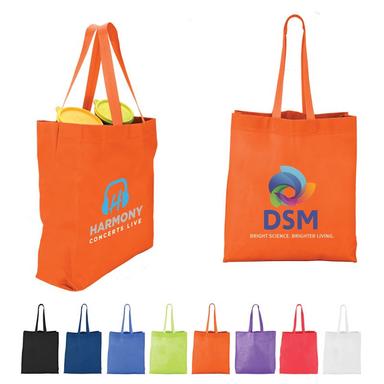 HEAT SEALED NON-WOVEN VALUE TOTE WITH GUSSET