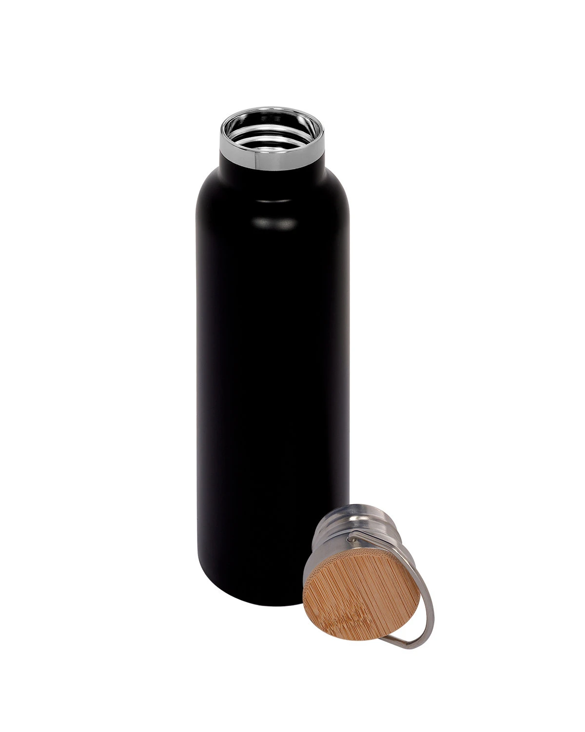 20 OZ. VACUUM BOTTLE WITH BAMBOO LID