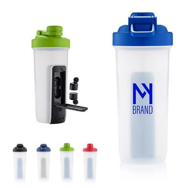 20 OZ. SHAKER FITNESS BOTTLE WITH WIRELESS EARBUDS