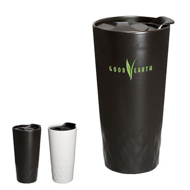 14 OZ. DOUBLE WALL CERAMIC TEXTURED TUMBLER