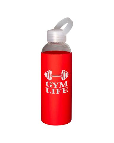 18 OZ. GLASS BOTTLE WITH COLOR SILICONE SLEEVE