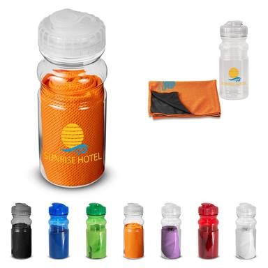 COOLING TOWEL IN WATER BOTTLE