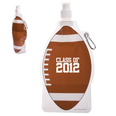HYDROPOUCH!™ 22 OZ. FOOTBALL COLLAPSIBLE WATER BOTTLE - PATENTED