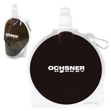 HYDROPOUCH!™ 24 OZ. HOCKEY PUCK COLLAPSIBLE WATER BOTTLE - PATENTED