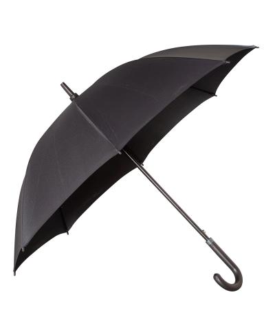 LEEMAN™ 48" EXECUTIVE UMBRELLA WITH CURVED FAUX LEATHER HANDLE