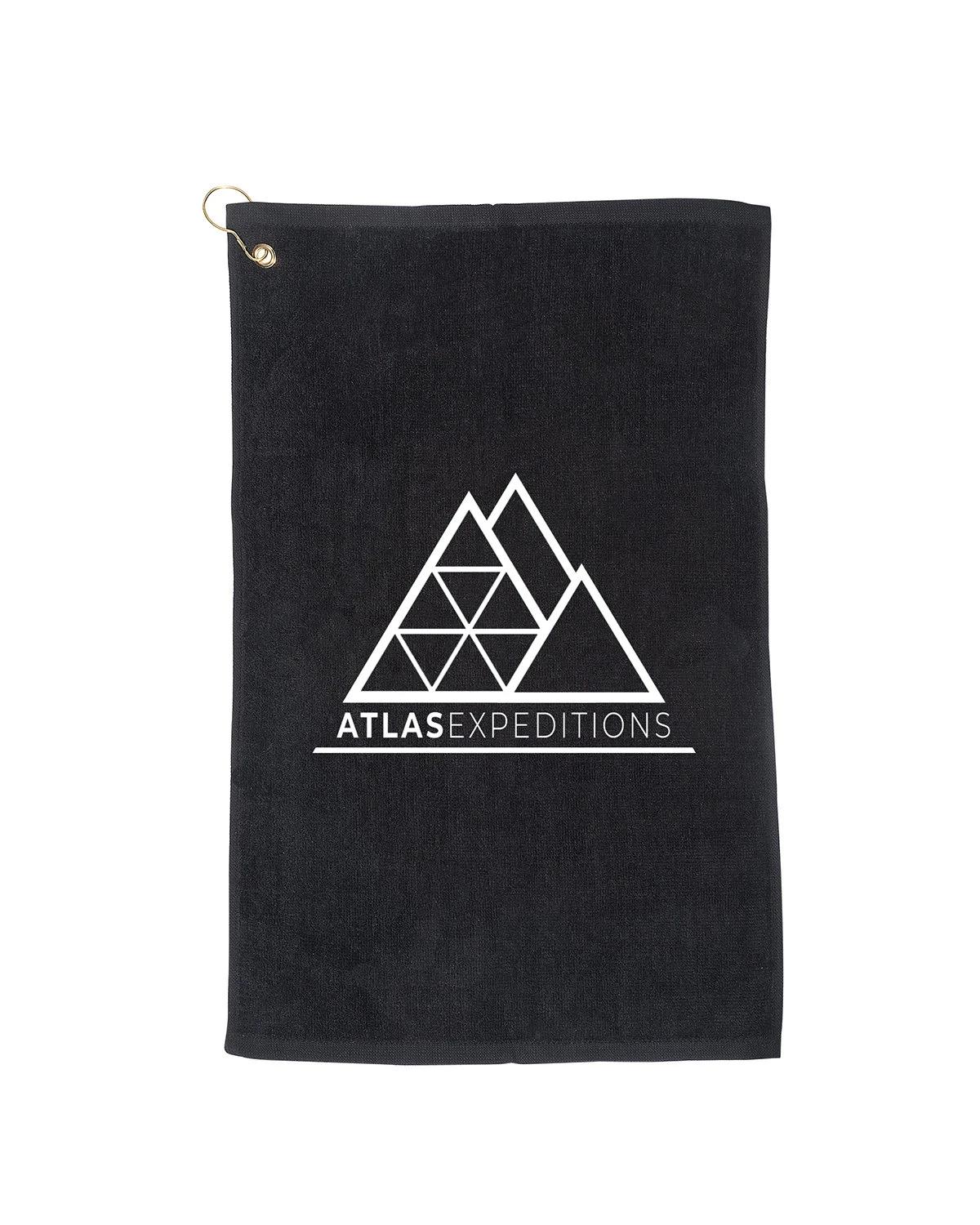 GOLF TOWEL WITH GROMMET AND HOOK (16" X 25")