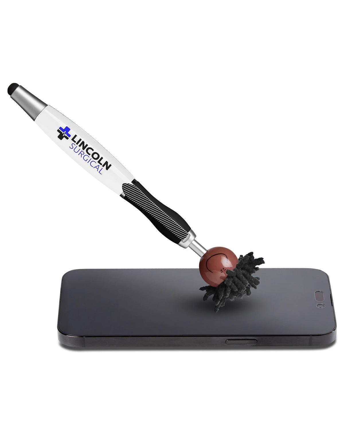 MULTICULTURAL MOPTOPPERS® SCREEN CLEANER WITH STYLUS PEN (BROWN SKIN COLOR)