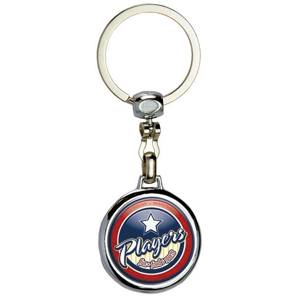 Round 2 Sided Metal Key Chain
