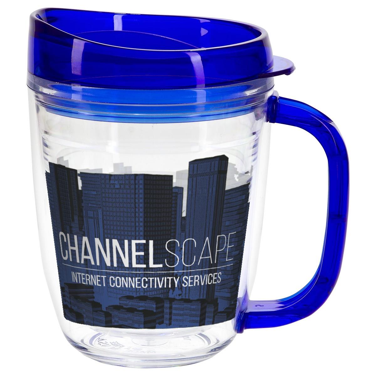 Lakeshore 12 oz Tritan® Mug with Translucent Handle + Lid