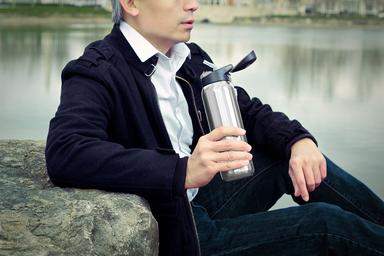 Stratford 17 oz Pop-Top Vacuum Insulated Stainless Steel Bottle