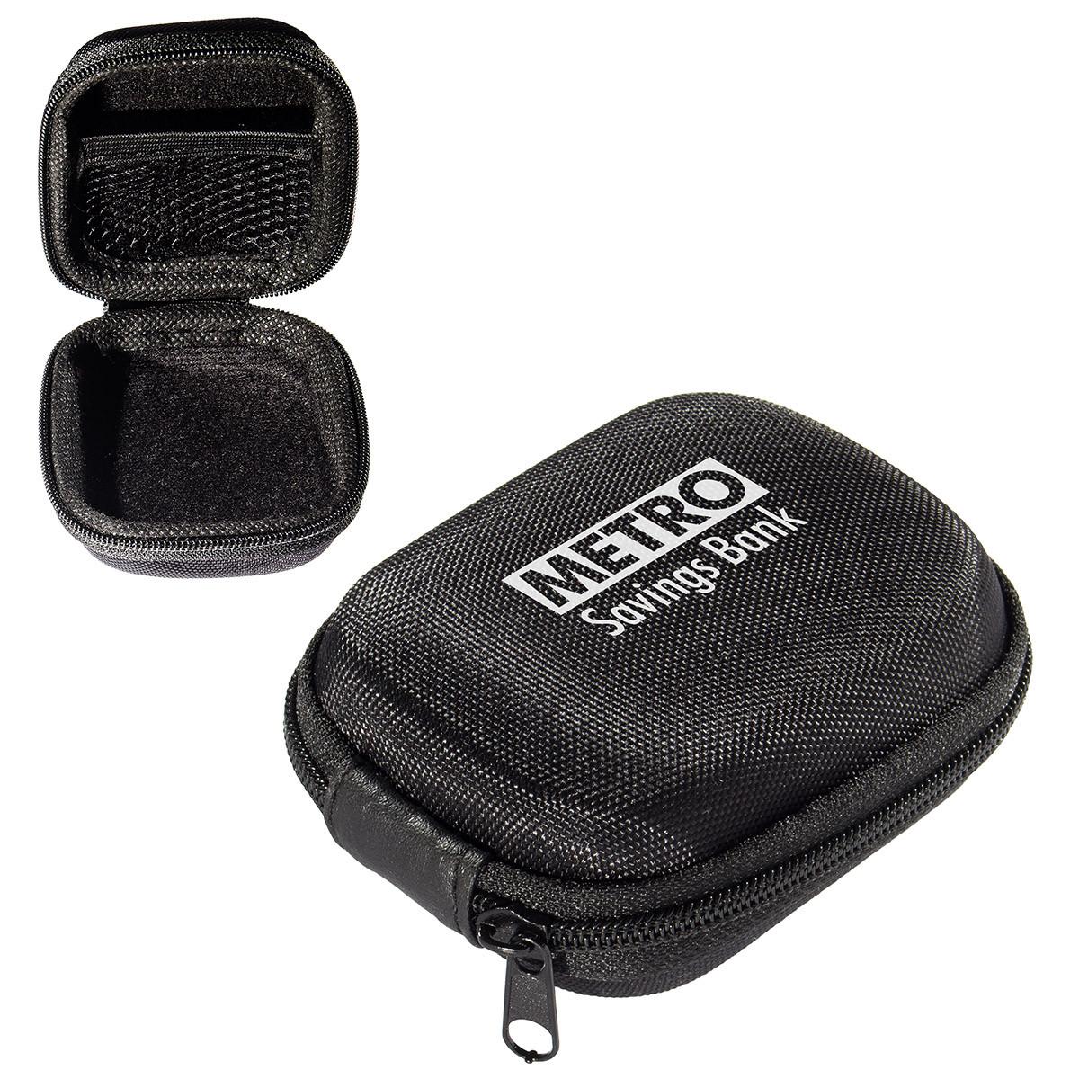 Zippered Hardshell Earbud Case