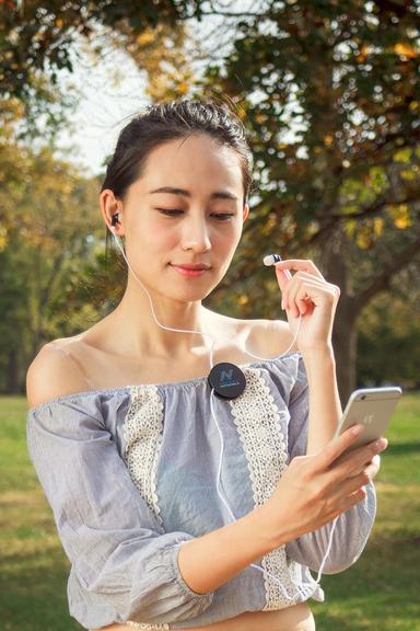 Storage Disc Clip with Earbuds