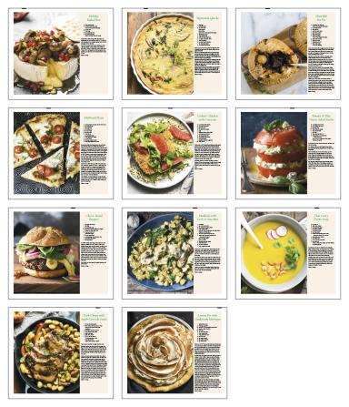Pocket Cookbook Calendar