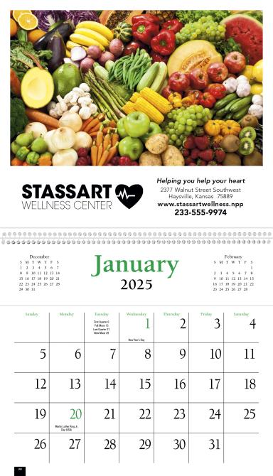 Pocket Cookbook Calendar