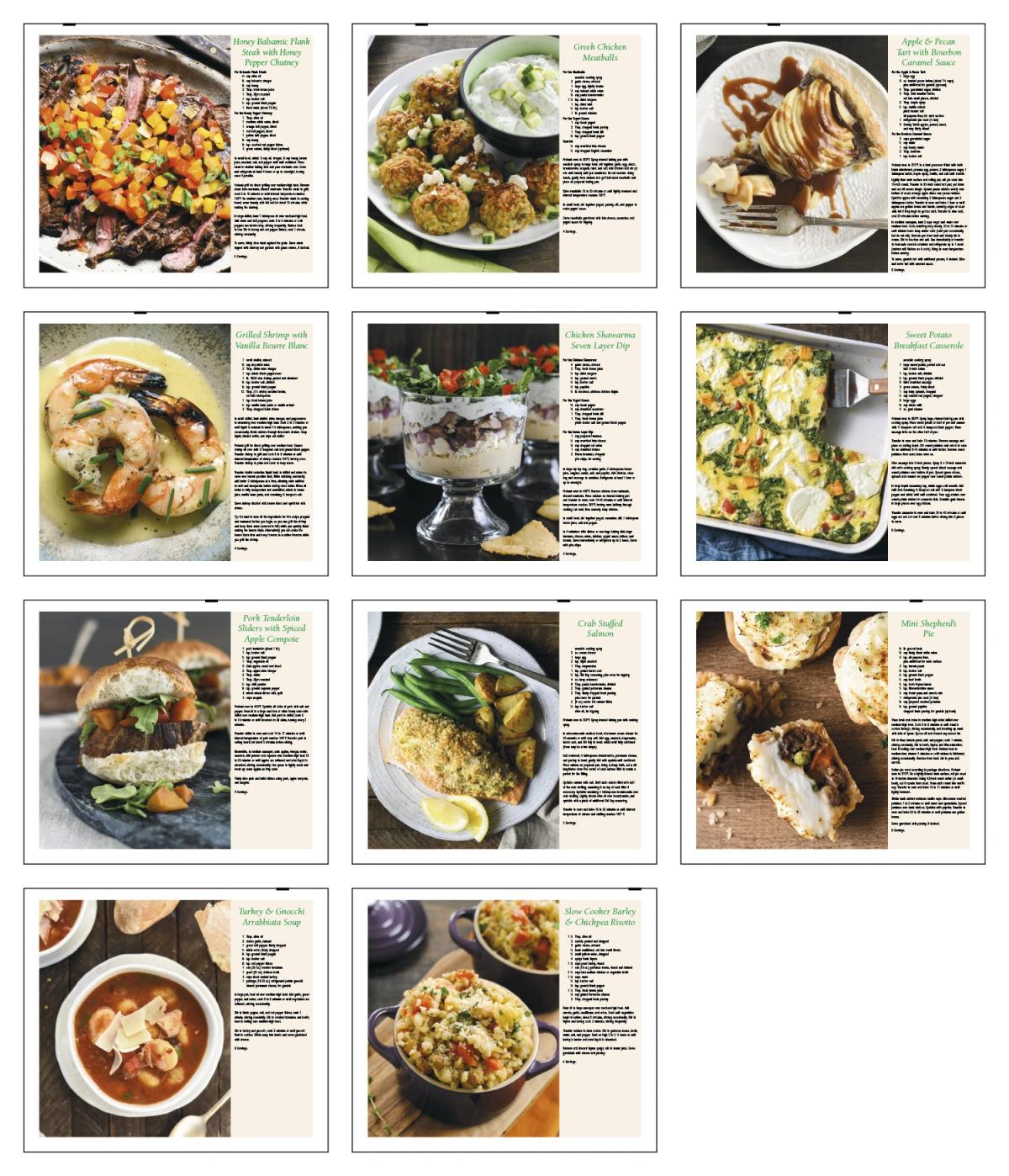 Pocket Cookbook Calendar