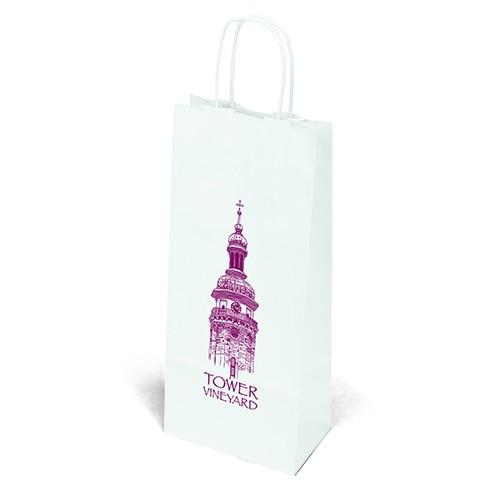 White Kraft Vino - 6W x 3¼ x 13H