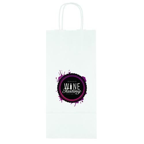 White Kraft Vino - 6W x 3¼ x 13H