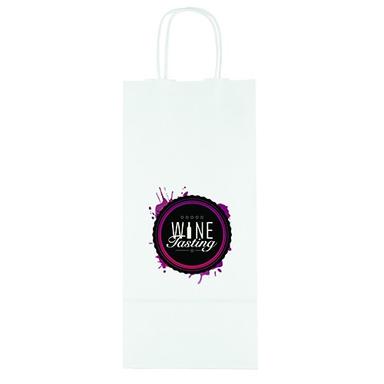 White Kraft Vino - 6W x 3¼ x 13H