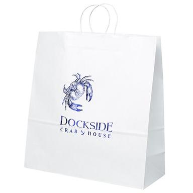 White Kraft Duke - 18W x 7 x 18¾H