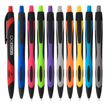 TWO-TONE SLEEK WRITE RUBBERIZED PEN
