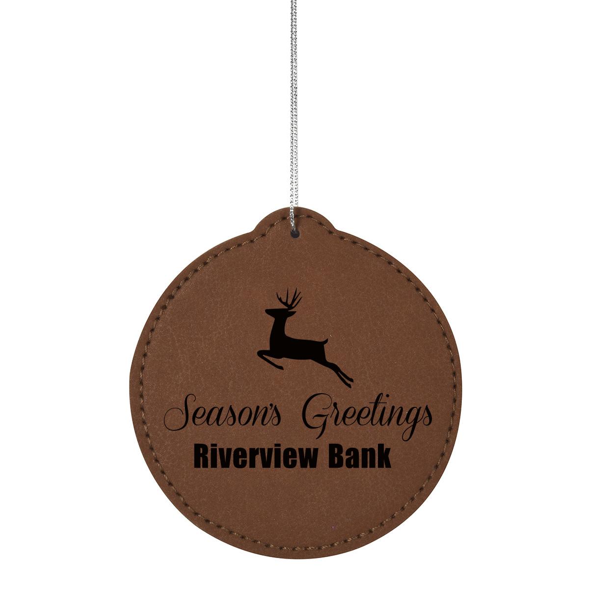 LEATHERETTE ORNAMENT - CIRCLE