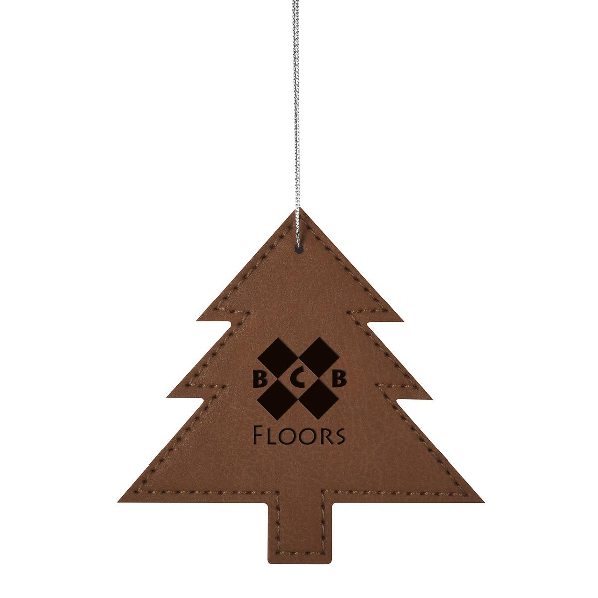 LEATHERETTE ORNAMENT - TREE